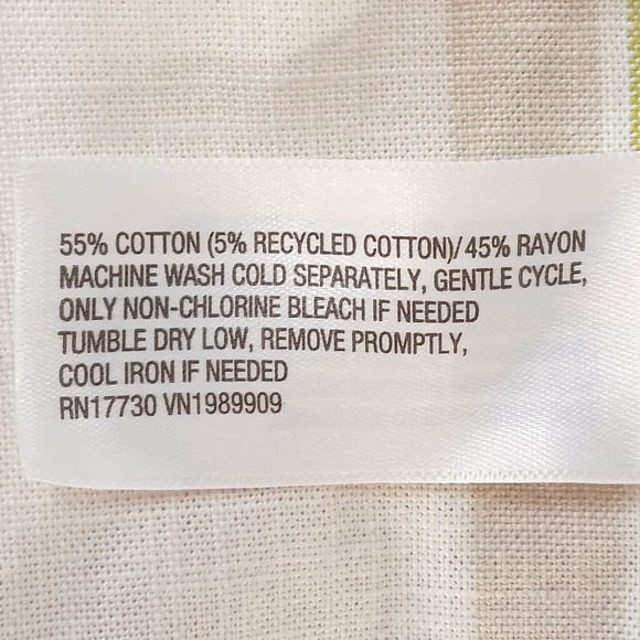 A New Day Midi Skirt Side Slit Womens Medium Tan White Stripe Elastic Back - Picture 7 of 8